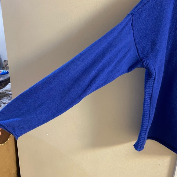 Eileen Fisher Vibrant Blue Scoop Neck Sweater merino wool XL - Picture 4 of 7